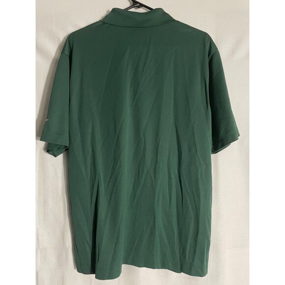Nike Golf Dri Fit Mens Size Medium Green Polo Shirt Green Eagle Logo - Picture 8 of 12